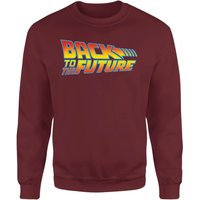 Back To The Future Classic Logo Sweatshirt - Burgundy - XXL von Back To The Future