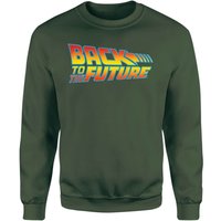 Back To The Future Classic Logo Sweatshirt - Green - L von Back To The Future