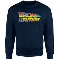 Back To The Future Classic Logo Sweatshirt - Navy - L von Back To The Future