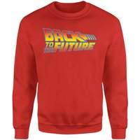 Back To The Future Classic Logo Sweatshirt - Red - S von Back To The Future