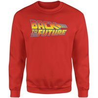 Back To The Future Classic Logo Sweatshirt - Red - XS von Back To The Future