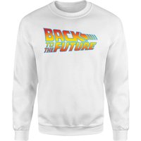 Back To The Future Classic Logo Sweatshirt - White - L von Back To The Future