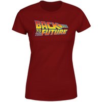 Back To The Future Classic Logo Women's T-Shirt - Burgundy - XXL von Back To The Future