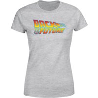 Back To The Future Classic Logo Women's T-Shirt - Grey - L von Back To The Future