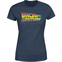 Back To The Future Classic Logo Women's T-Shirt - Navy - L von Back To The Future