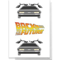 Back To The Future DeLorean Greetings Card - Standard Card von Original Hero