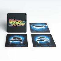 Back To The Future Delorean Time Machine Coaster Set von Back To The Future