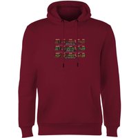 Back To The Future Destination Clock Hoodie - Burgundy - L von Back To The Future