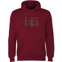 Back To The Future Destination Clock Hoodie - Burgundy - S von Back To The Future