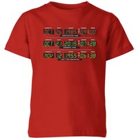 Back To The Future Destination Clock Kids' T-Shirt - Red - 11-12 Jahre von Back To The Future