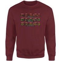 Back To The Future Destination Clock Sweatshirt - Burgundy - M von Back To The Future