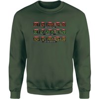 Back To The Future Destination Clock Sweatshirt - Green - XXL von Back To The Future