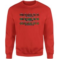 Back To The Future Destination Clock Sweatshirt - Red - XXL von Original Hero