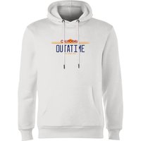 Back To The Future Outatime Plate Hoodie - White - L von Back To The Future