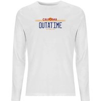 Back To The Future Outatime Plate Men's Long Sleeve T-Shirt - White - S von Back To The Future