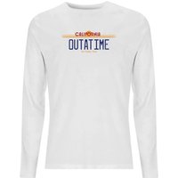 Back To The Future Outatime Plate Men's Long Sleeve T-Shirt - White - XL von Back To The Future