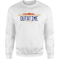 Back To The Future Outatime Plate Sweatshirt - White - L von Back To The Future