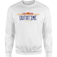 Back To The Future Outatime Plate Sweatshirt - White - XL von Back To The Future