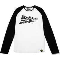 Global Legacy Zurück in die Zukunft Kana Raglan Long Sleeve T-shirt - Schwarz/Weiß - L von Back to the Future