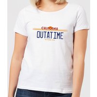 Zurück In Die Zukunft Outatime Plate Damen T-Shirt - Weiß - L von Back to the Future