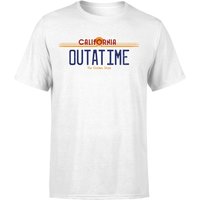 Zurück In Die Zukunft Outatime Plate T-Shirt - Weiß - 5XL von Back to the Future