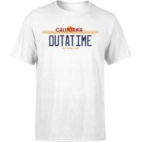 Zurück In Die Zukunft Outatime Plate T-Shirt - Weiß - XL von Back to the Future