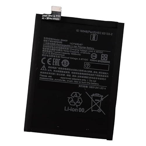 Backupower Ersatz Akku Kompatibel mit BM4W Xiao-mi Mi 10T Lite 5G Redmi Note 9 Pro 5G 1ICP5/65/88 3.85V 4720mAh 18.2Wh Backupower Ersatz Akku Kompatibel mit BM4W Xiao-mi Mi 10T Lite 5G Redmi Note 9 Pro 5G 1ICP5/65/88 3.85V 4720mAh 18.2Wh von Backupower