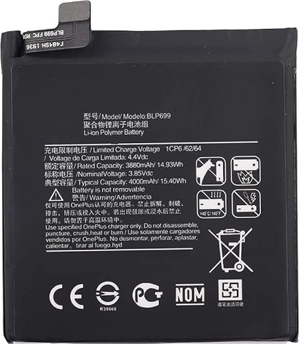 Backupower Ersatz Akku kompatibel mit BLP699 Oneplus 7 pro GM1911 GM1913 GM1917 GM1910 GM1915 von Backupower