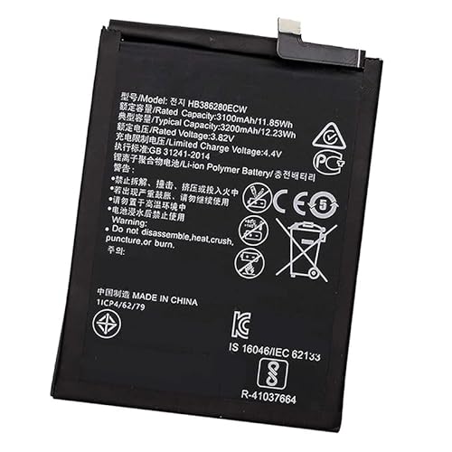 Backupower Ersatz HB386280ECW Akku Kompatibel mit Huawei P10, P10 Premium Edition, P10 Premium Edition Dual SIM Mobile Phone Smartphone Backupower Ersatz HB386280ECW Akku Kompatibel mit Huawei P10, P10 Premium Edition, P10 Premium Edition Dual SIM Mobile Phone Smartphone von Backupower