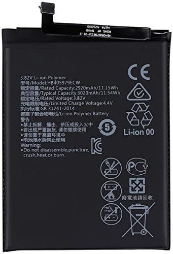 Backupower Ersatz HB405979ECW Akku Kompatibel mit Huawei Nova CAN-L11 CAN-L13 Y6 Prime 2019 MRD-LX1F, MRD-LX1 3.82V 3020mAh von Backupower