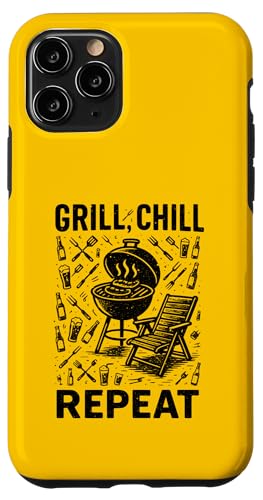 Grill Chill Repeat Vintage BBQ Sommer Barbecue Grillen Hülle für iPhone 11 Pro Grill Chill Repeat Vintage BBQ Sommer Barbecue Grillen Hülle für iPhone 11 Pro von Backyard Bbq Summer Cookout Clothing
