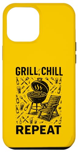 Grill Chill Repeat Vintage BBQ Sommer Barbecue Grillen Hülle für iPhone 12 Pro Max Grill Chill Repeat Vintage BBQ Sommer Barbecue Grillen Hülle für iPhone 12 Pro Max von Backyard Bbq Summer Cookout Clothing