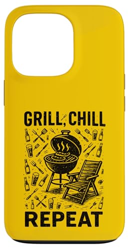 Grill Chill Repeat Vintage BBQ Sommer Barbecue Grillen Hülle für iPhone 13 Pro Grill Chill Repeat Vintage BBQ Sommer Barbecue Grillen Hülle für iPhone 13 Pro von Backyard Bbq Summer Cookout Clothing