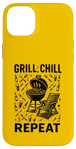 Grill Chill Repeat Vintage BBQ Sommer Barbecue Grillen Hülle für iPhone 14 Plus Grill Chill Repeat Vintage BBQ Sommer Barbecue Grillen Hülle für iPhone 14 Plus von Backyard Bbq Summer Cookout Clothing