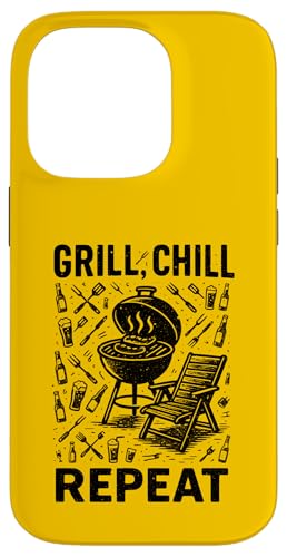 Grill Chill Repeat Vintage BBQ Sommer Barbecue Grillen Hülle für iPhone 14 Pro Grill Chill Repeat Vintage BBQ Sommer Barbecue Grillen Hülle für iPhone 14 Pro von Backyard Bbq Summer Cookout Clothing