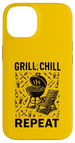 Grill Chill Repeat Vintage BBQ Sommer Barbecue Grillen Hülle für iPhone 14 Grill Chill Repeat Vintage BBQ Sommer Barbecue Grillen Hülle für iPhone 14 von Backyard Bbq Summer Cookout Clothing
