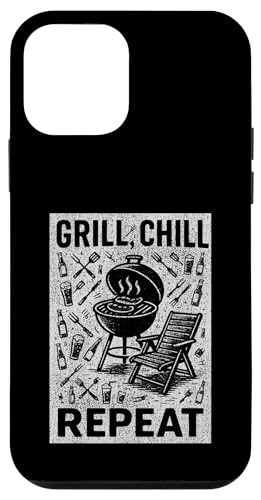 Grill Chill Repeat Vintage BBQ Summer Graphic Tee Grillen Hülle für iPhone 12 mini Grill Chill Repeat Vintage BBQ Summer Graphic Tee Grillen Hülle für iPhone 12 mini von Backyard Bbq Summer Cookout Clothing