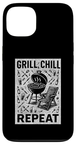 Grill Chill Repeat Vintage BBQ Summer Graphic Tee Grillen Hülle für iPhone 13 Grill Chill Repeat Vintage BBQ Summer Graphic Tee Grillen Hülle für iPhone 13 von Backyard Bbq Summer Cookout Clothing