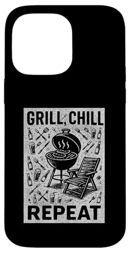 Grill Chill Repeat Vintage BBQ Summer Graphic Tee Grillen Hülle für iPhone 14 Pro Max Grill Chill Repeat Vintage BBQ Summer Graphic Tee Grillen Hülle für iPhone 14 Pro Max von Backyard Bbq Summer Cookout Clothing