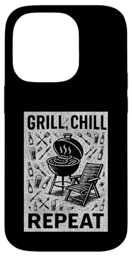 Grill Chill Repeat Vintage BBQ Summer Graphic Tee Grillen Hülle für iPhone 14 Pro Grill Chill Repeat Vintage BBQ Summer Graphic Tee Grillen Hülle für iPhone 14 Pro von Backyard Bbq Summer Cookout Clothing