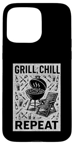 Grill Chill Repeat Vintage BBQ Summer Graphic Tee Grillen Hülle für iPhone 15 Pro Max Grill Chill Repeat Vintage BBQ Summer Graphic Tee Grillen Hülle für iPhone 15 Pro Max von Backyard Bbq Summer Cookout Clothing
