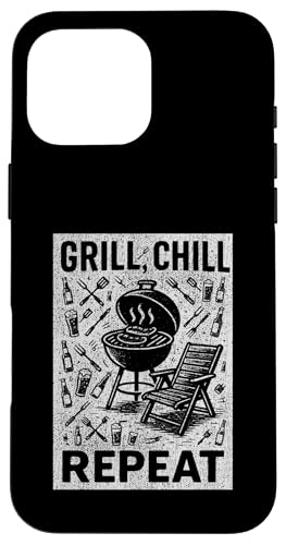 Grill Chill Repeat Vintage BBQ Summer Graphic Tee Grillen Hülle für iPhone 16 Pro Max Grill Chill Repeat Vintage BBQ Summer Graphic Tee Grillen Hülle für iPhone 16 Pro Max von Backyard Bbq Summer Cookout Clothing
