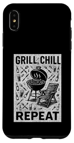 Grill Chill Repeat Vintage BBQ Summer Graphic Tee Grillen Hülle für iPhone XS Max Grill Chill Repeat Vintage BBQ Summer Graphic Tee Grillen Hülle für iPhone XS Max von Backyard Bbq Summer Cookout Clothing