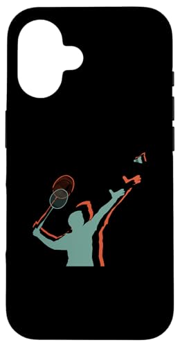 Badminton Federball Badmintonspieler 90er BADMINTON Hülle für iPhone 16 von Badminton Set Zubehör Sport Geschenke Shirts