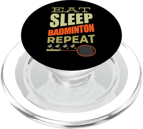 Badminton Federball Badmintonspieler EAT SLEEP BADMINTON PopSockets PopGrip für MagSafe von Badminton Set Zubehör Sport Geschenke Shirts