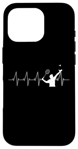 Badminton Federball Badmintonspieler Herzschlag BADMINTON Hülle für iPhone 16 Pro von Badminton Set Zubehör Sport Geschenke Shirts