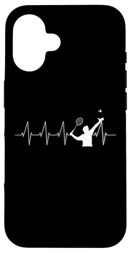 Badminton Federball Badmintonspieler Herzschlag BADMINTON Hülle für iPhone 16 von Badminton Set Zubehör Sport Geschenke Shirts