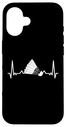 Badminton Federball Badmintonspieler Herzschlag BADMINTON Hülle für iPhone 16 von Badminton Set Zubehör Sport Geschenke Shirts