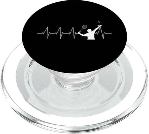 Badminton Federball Badmintonspieler Herzschlag BADMINTON PopSockets PopGrip für MagSafe Badminton Federball Badmintonspieler Herzschlag BADMINTON PopSockets PopGrip für MagSafe von Badminton Set Zubehör Sport Geschenke Shirts