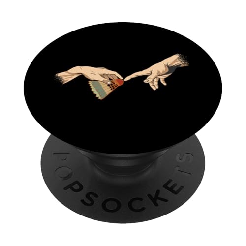 Badminton Federball Badmintonspieler Michelangelo BADMINTON PopSockets Klebender PopGrip von Badminton Set Zubehör Sport Geschenke Shirts
